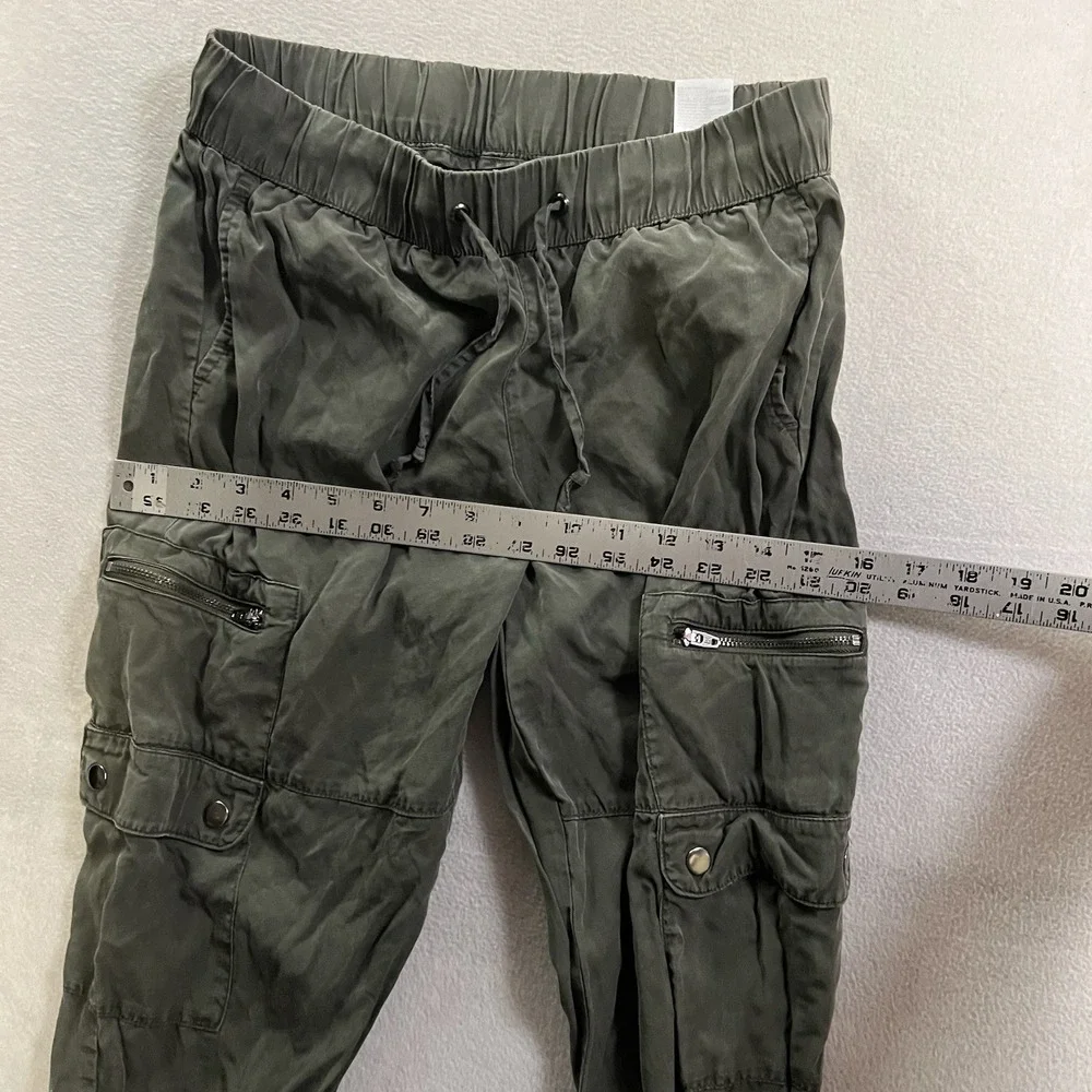 BANANA REPUBLIC Tencel Cargo Jogger Pants Pull On Lyocell Women's Size XS Green